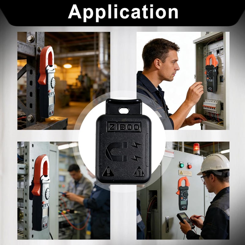 ZIBOO 69445 Magnetic Hanger Compatible with Klein Tools Clamp Meters and Multimeters with Powerful Rare Earth Magnets Compatible with Klein Tools CL120, CL220, CL320, CL390, CL600, CL700, CL800 - Image 4